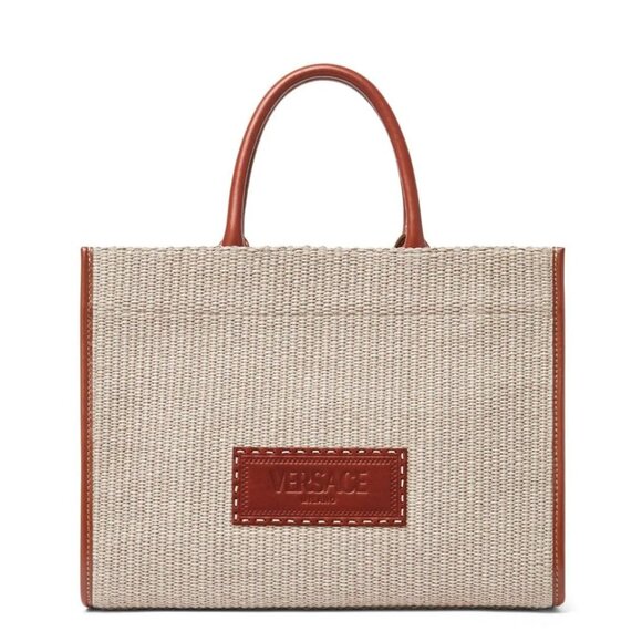 Versace Athena Raffia Tote Bag - Picture 1 of 14